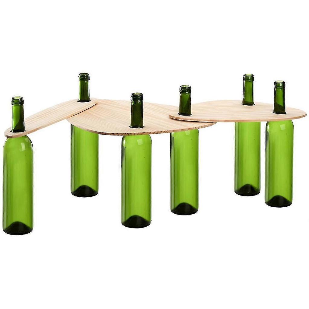 3 Pieces Wine Bottle Topper Serving Tray, Wooden Topper Charcuterie Flat Serving Board, Party Float
