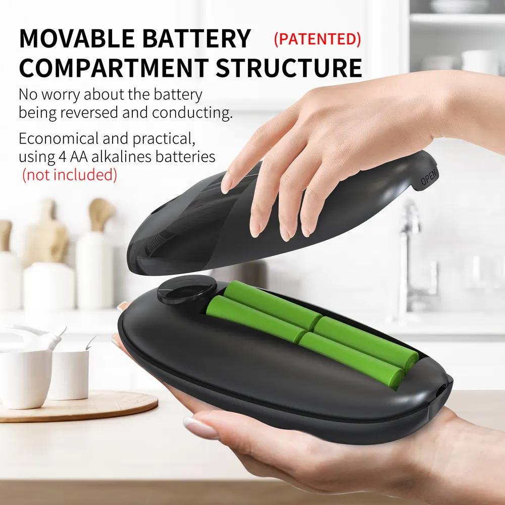 Electric Jar Opener Automatic Can Opener Portable Battery Operated Tin Opener Easy Pull Jar Bottle Opening Machine Kitchen Tools