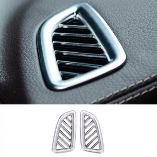 For Mercedes-Benz GLC 2016- Silver ABS Dashboard Upper Air Outlet Vent Trim