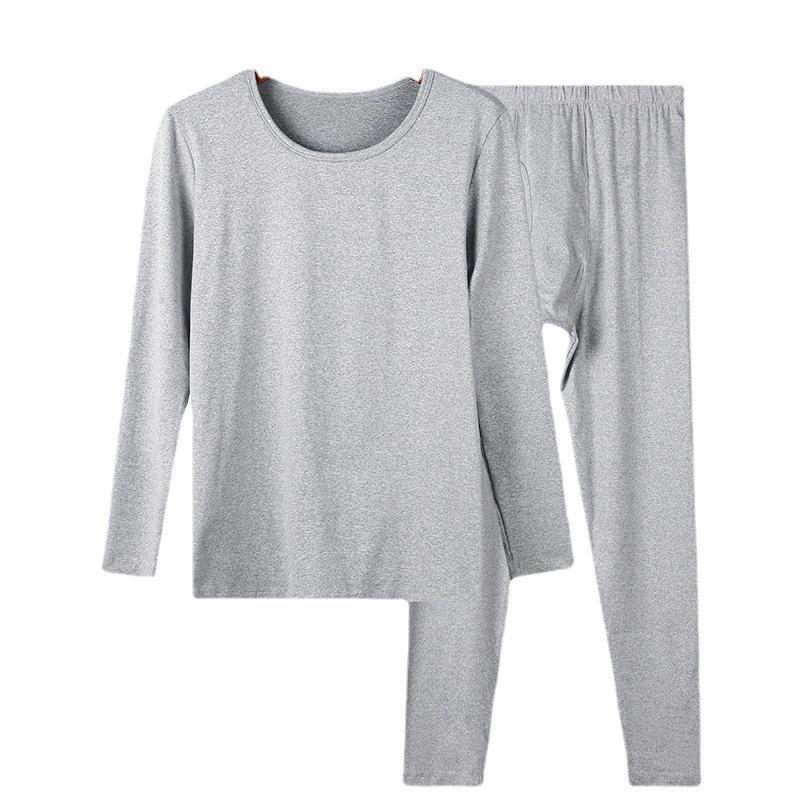 Men's Thickened Fleece-Lined Base Layer Underwear Set for Autumn