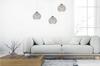 CHROME SPIDER HANGING LAMP, CRYSTAL CEILING