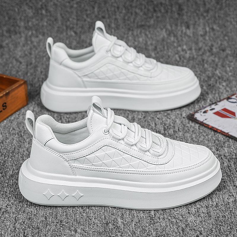 

Мужская обувь Xiaobai зима 2024 года, новая модная брендовая повседневная обувь на платформе, мужская весенне-летняя взрывная спортивная модная обувь 39 белый