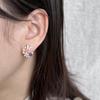 Korean Fashion Flower Butterfly Stud Earrings For Women AAA Zircon Exquisite Leaves Pearl Crystal Earring Party Wedding Jewelry