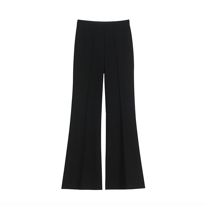 

Women s Tall Black Flare Pants - 2026 Spring Collection, High-End Drape Suit Pants XL (57.5-65 kg) чёрный