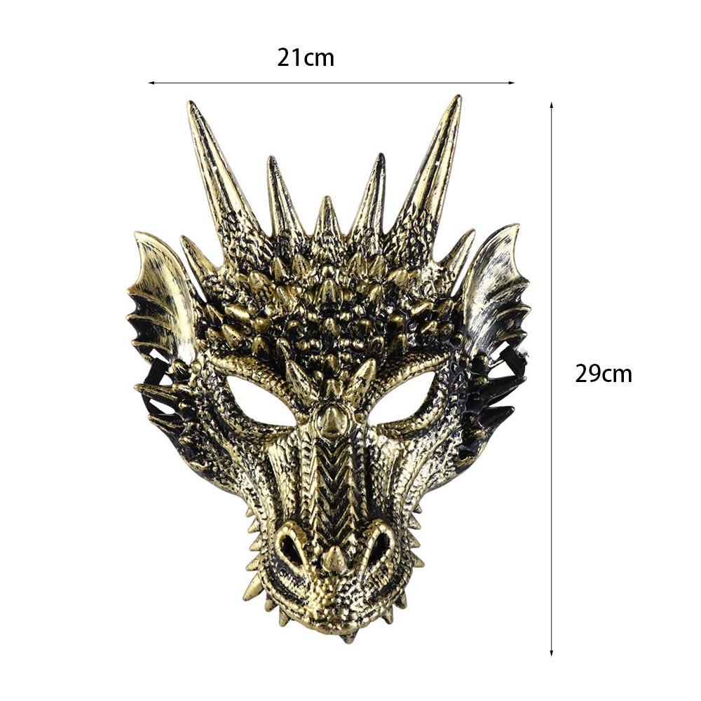 For Men Face Mask Halloween New Year Decoration Dinosaur Party Accessories Anime Mask Dragon Mask Masquerade Cosplay Prop
