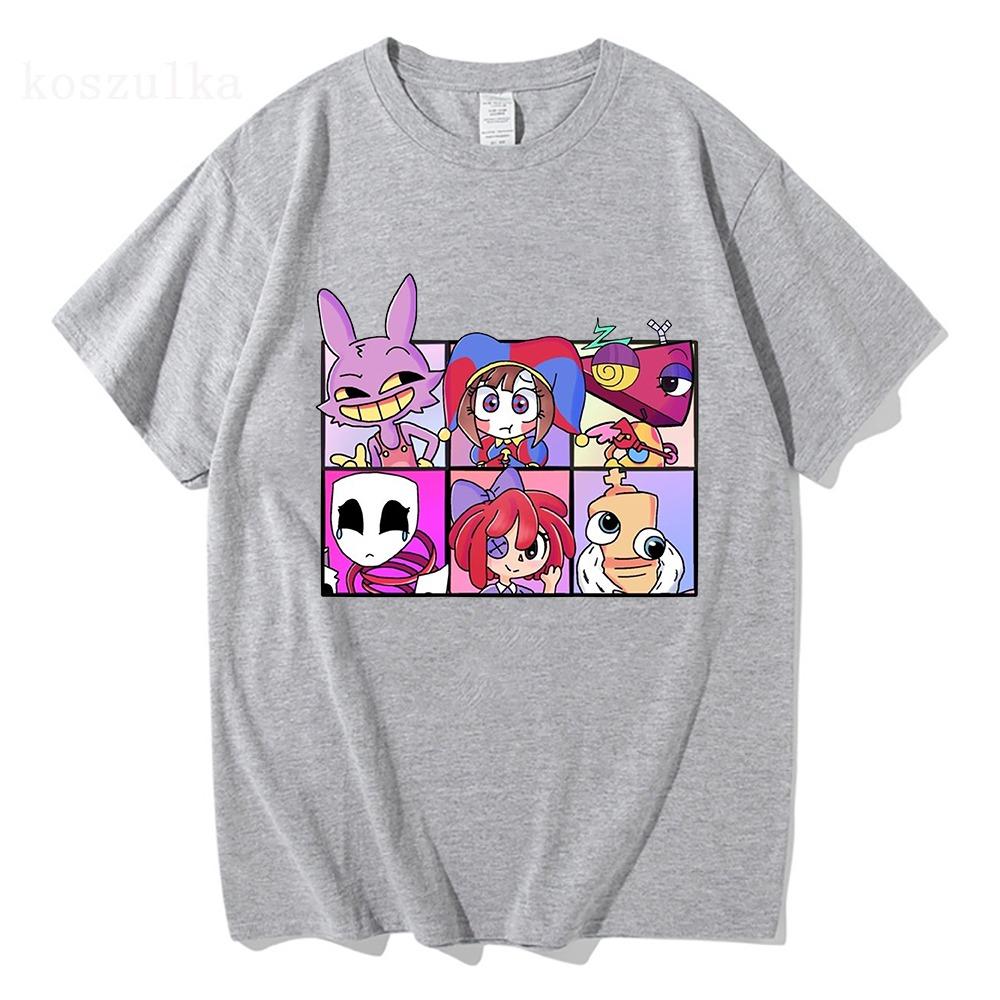 THE AMAZING DIGITAL CIRCUS Print T-Shirt Men Women Casual High Quality Pomni The Jester Ramen T-Shirts Short Sleeve Tees