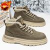 Male Winter Shoes Platform Lace Up Casual Men's Snow Boots Warm Cold Proof Fleece Sale Offer High Quality Brands Comfortable Fur