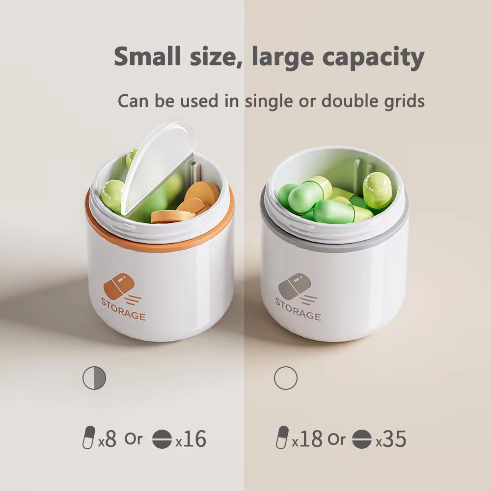 Round Shape Pill Box Mini Pills Organizer New Pill Case