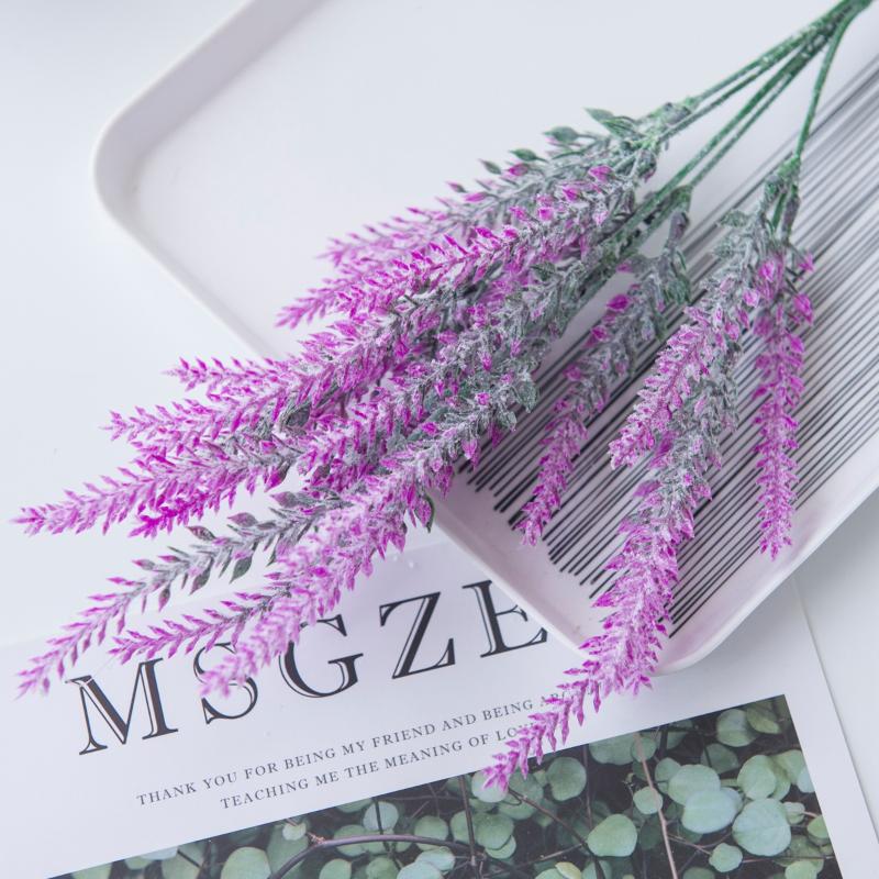1Pc Artificial Plants Scrapbook Plastic Lavender Vases Home Decor Ornamental Flowerpot Party Wedding Decorative Flowers Diy Gift