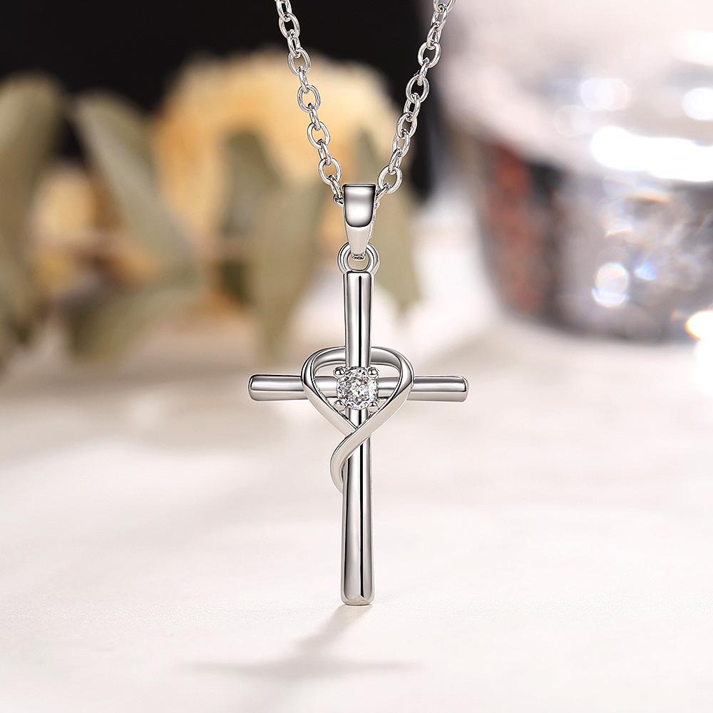 Women Necklace Pendant Copper Alloy Zircon Fashion Gift Classic Versatile