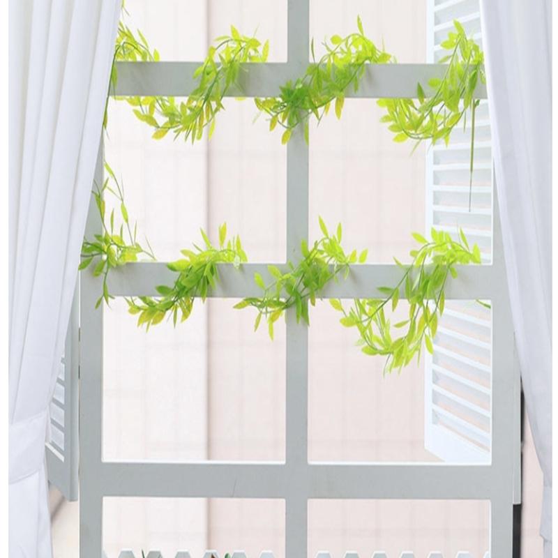 1pc Artificial Plant Ivy Red Green Willow Vine Home Decoration Garden Leaf Vine Party Hanging Decoration Fake Flower