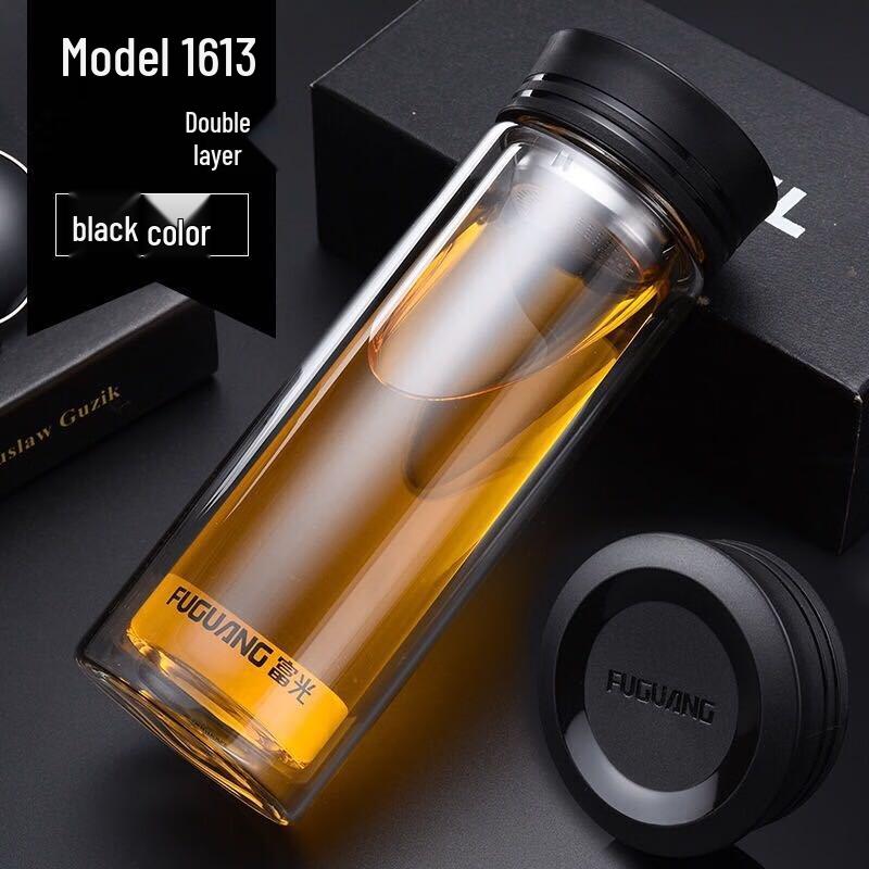 Fuguang Double Wall Glass Tea Infuser Bottle
