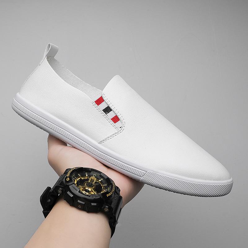 Fashion Split Leather Men Casual Shoes Slip-on Handmade Loafers Outdoor Fashion Driving Footwear Comfortable Male Leisure Walk Moccasins