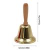 Festive Attention Christmas Hand Bell Wooden Handle Kindergarten Kids Christmas Jingle Ring Xmas Decorations Christmas Bells