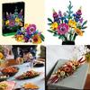 Exquisite Abs Plastic Compatible Eternal Flower Bouquet Building Blocks Gift