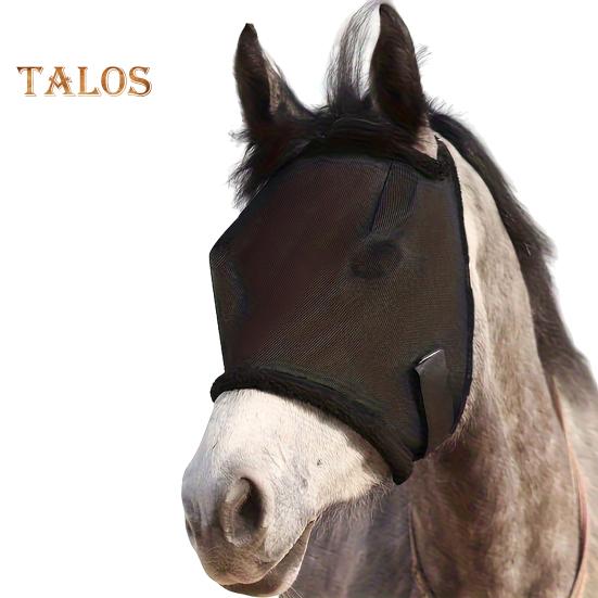 Protecție împotriva muștei calului Husă de protecție UV pentru jumătate de față împotriva insectelor dăunătoare de vară Acoperire reglabilă din plasă respirabilă pentru cal