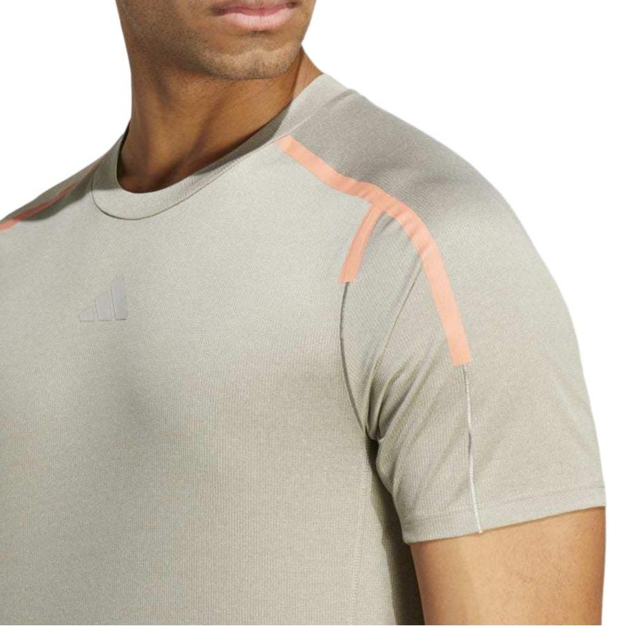 adidas T Shirt Men's Pebble Silver Gray IC2107