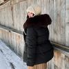 European and American loose waist and thin big fur collar cotton clothes women's high-end warm jacket winter thickened temperament cotton-padded clo