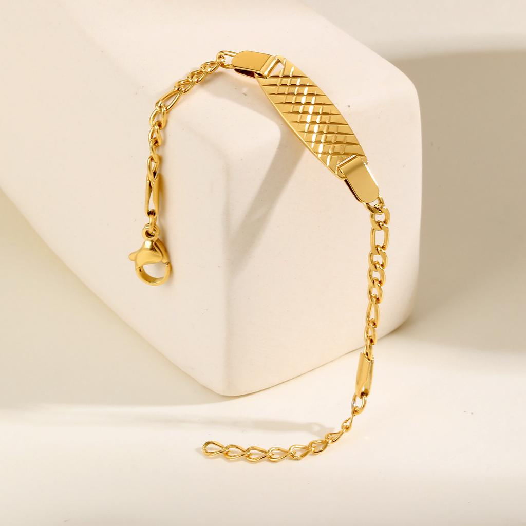 Stainless Steel Mesh Twill Bracelet for Baby,Gold Color NK Chain Bracelet,Fashion Waterproof Jewelry Gift