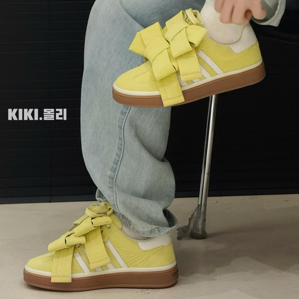 Neue Leder-Plateau-Freizeit-Board-Schuhe Damen Schnürschuh Schleife High-End-Mode