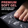 240/320Pcs Diy Home Salon Extension Press On Nail Short Toesnail Tips Square Clear&Matte Soft Gel Nails Full Cover Nail Stickers