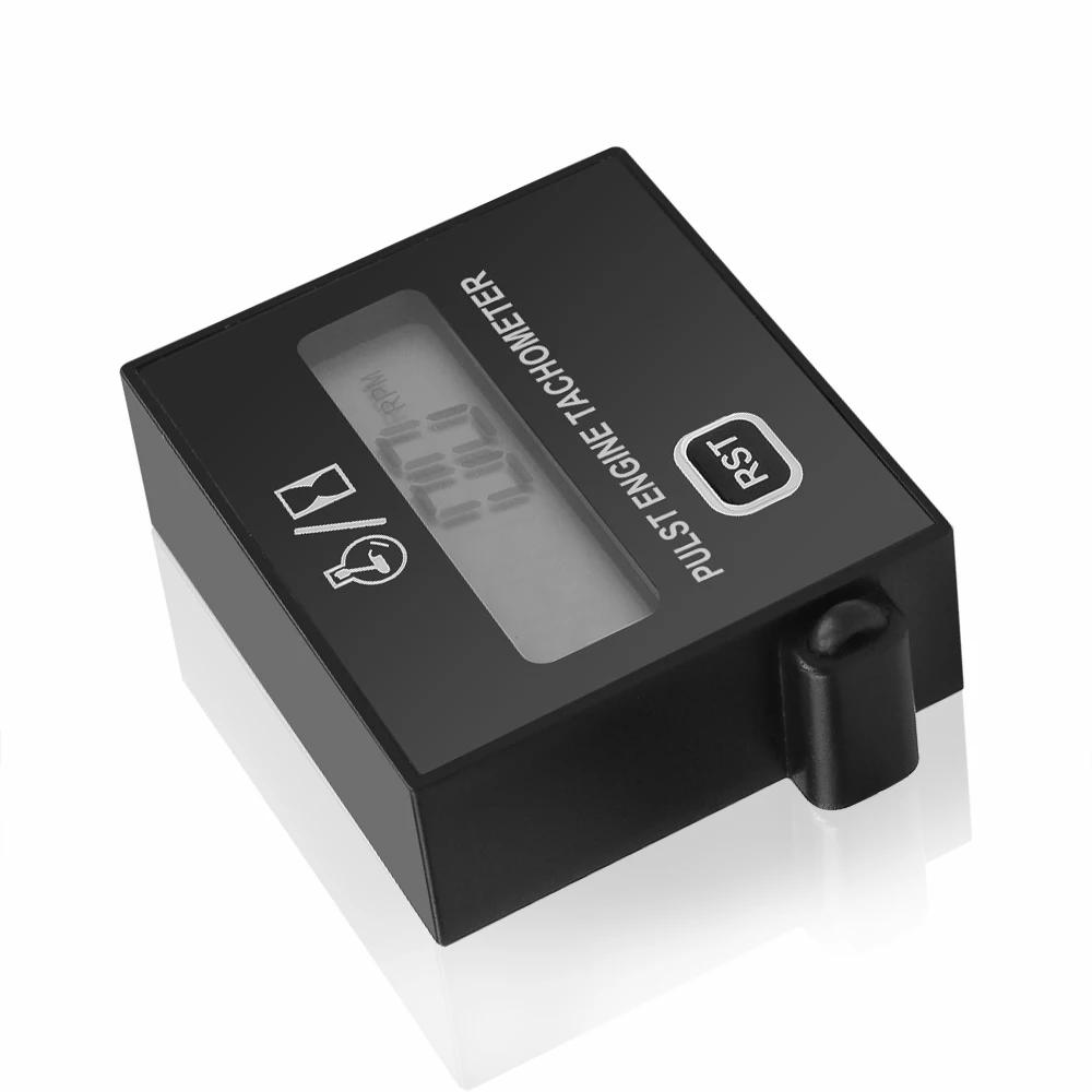 Digital Engine Tach Hour Meter Tachometer Gauge Inductive Waterproof For Chain Saw Mower 2/4 Stroke Gasoline Motorcycle Marine