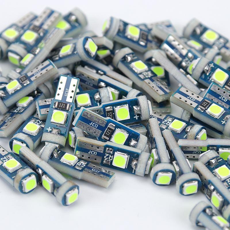 5 Stück 12V T5 3030 LED-Birne Auto Innenbeleuchtung Armaturenbrett Auto Instrumentenlampe