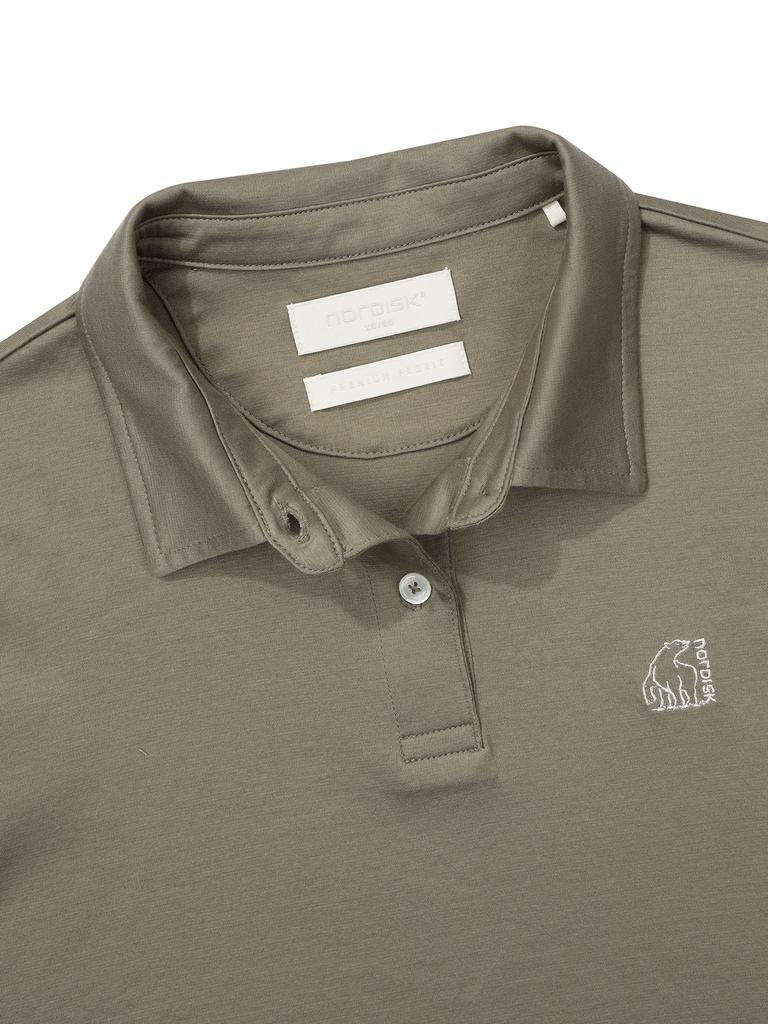 NORDISK Premium Supima Silket Polo Shirt - W_Beige Brown