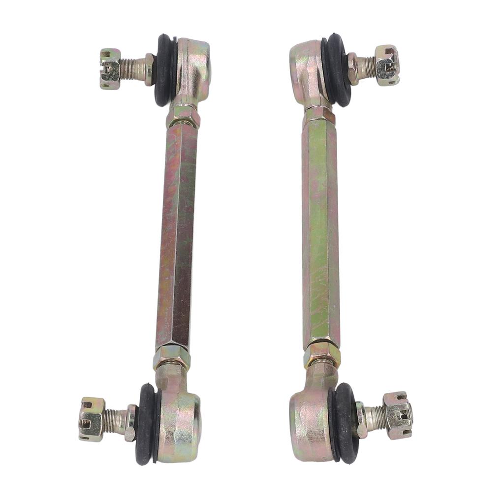 2 Pcs Tie Rod Ball Joint M10 10mm Thread Steel Alloy Sway Bar End Set for 50cc 70cc 90cc 110cc ATV Four Wheeler Quad