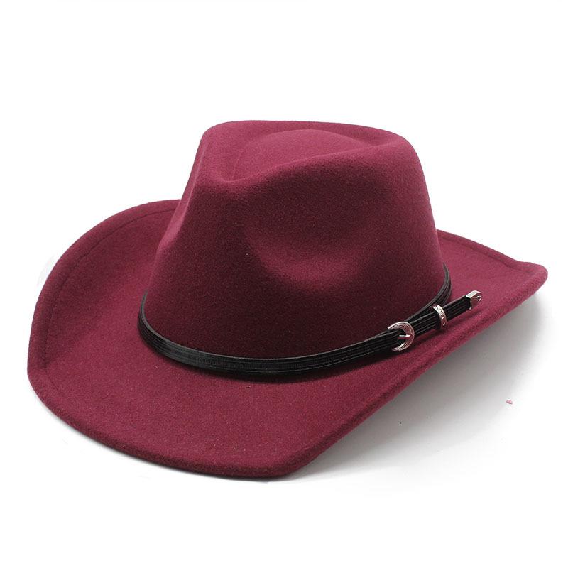 British Felt Hat Retro Top Hat Woolen Men'S And Women'S Western Cowboy Hat, Felt Hat