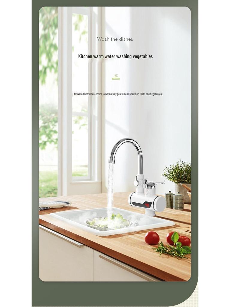 Instant Electric Water Heater Faucet for Bathroom - Rapid Heating in 3 Seconds