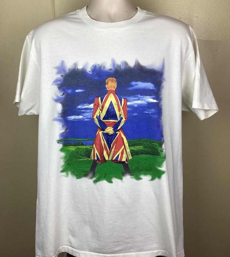 VTG David Bowie Earthling Concert Cotton White S-5XL T Shirt For Men C270 Unisex T-Shirt S