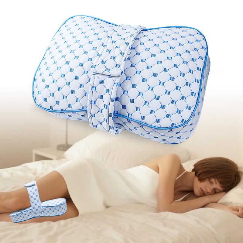 1PC pregnant woman leg pillow with strap fixed knee side sleeping anti-injury foot cushion pillow memory foam PP cotton clip leg pillow