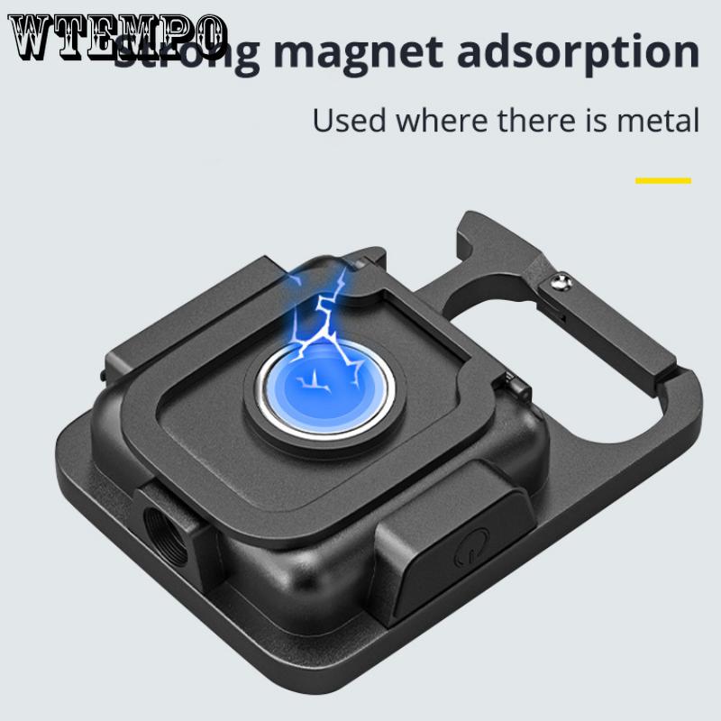 COB Work Light Outdoor Strong Light Torch Mini Multifunctional Emergency Keychain Light USB Rechargeable Tent Camping Light Cob Work Light