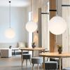 Acrylic Milk White Round Pendant Light - Modern Minimalist Frosted Ball Lighting for Store or Wedding Décor, 220V.