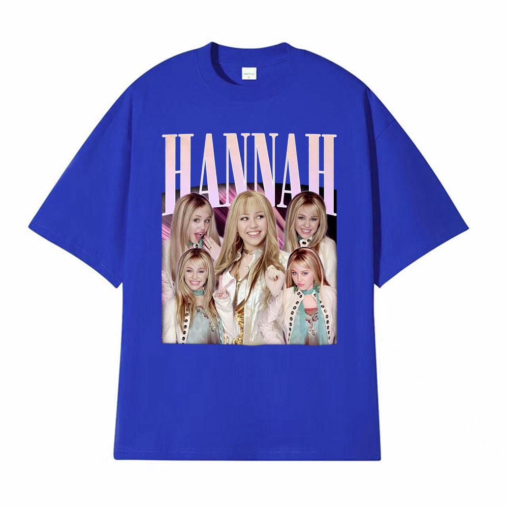Retro Hannah Montana Aesthetic Graphic T Shirts Men Women Harajuku Hip Hop Streetwear Tshirt Cotton Casual Short Sleeve T Shirt