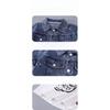 New Summer Outfit For Children: Stylish Girls' Denim Jacquard Short-Sleeve Three-Piece Set For Toddlers And Young Children