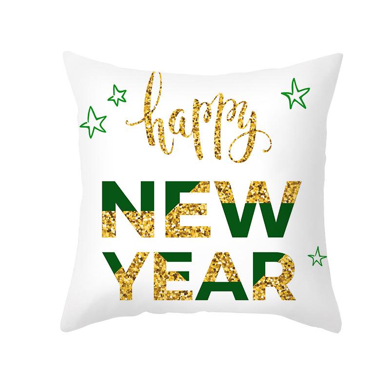 Nordic Christmas Pillowcase Printed Elk Snowflake Sofa Cushion Cover Office Cushion Cover Home