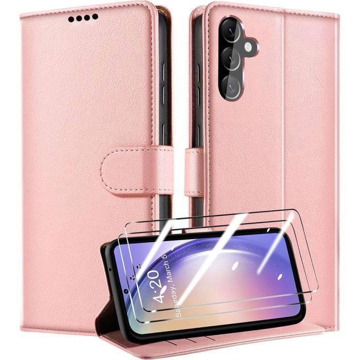 Coque de protection - Samsung - Galaxy A25 5G - Antichoc - Cuir PU et TPU - Fentes pour cartes
