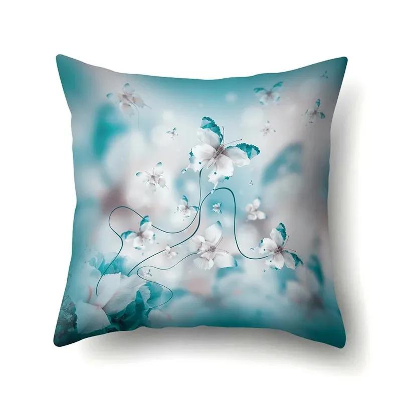 

Роскошный домашний декор наволочка с рисунком бабочки наволочка для дивана в гостиной 66x66cm бордовый