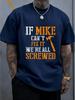 Vintage Mike Quote Hammer Text Print Unisexs Short Sleeve Tee Crew Neck Humor RepairUnisex Slogan Casual Outdoor Daily Comfort Top