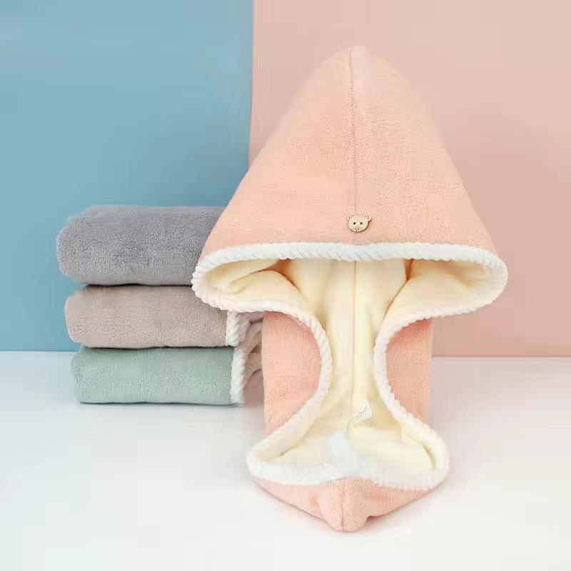 Double-Layer Women s Quick-Dry Hair Wrap Towel Cap