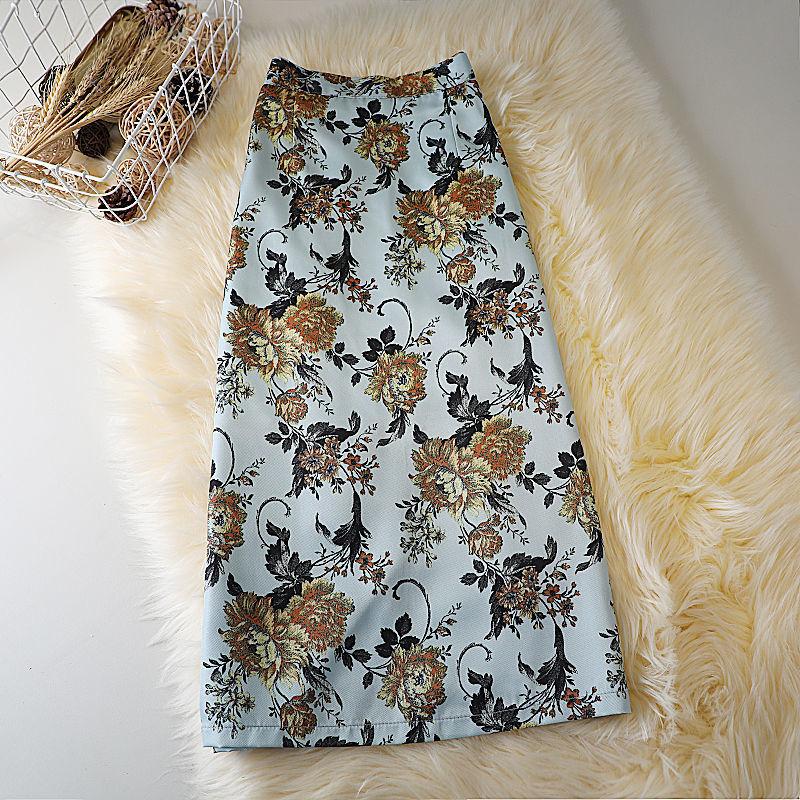 Women Floral Skirts Bohemian Tourism and Vacation Long Skirt