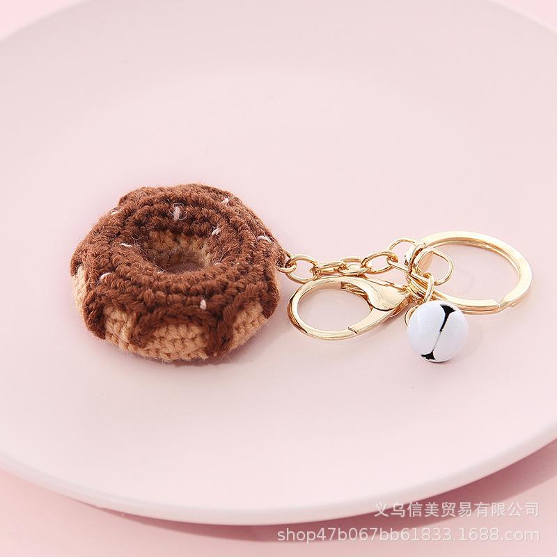 Kluczówka z wełnianej kuli, łańcuszek do zawieszenia, kreatywna ozdoba, ręcznie robiona z wełny owocowa kluczynka, wełniany wisiorek, styl koreański, prezent świąteczny, drobiazgi do pończochy