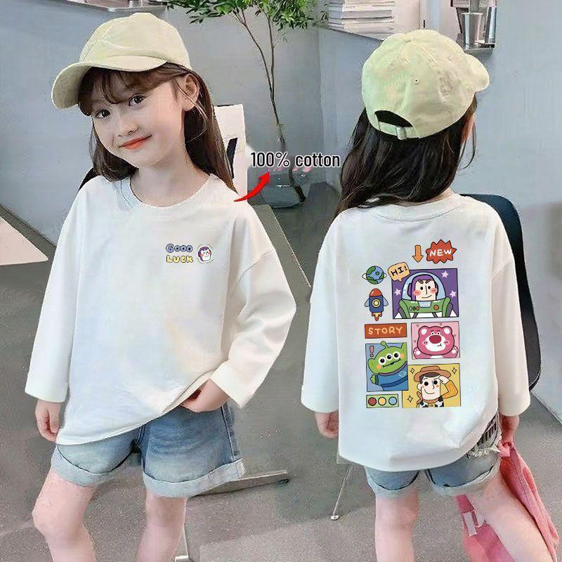 

Girls’ 2025 Autumn Raglan Long-Sleeve Print T-Shirt - Children s Clothing for Middle and Big Kids 110 cm