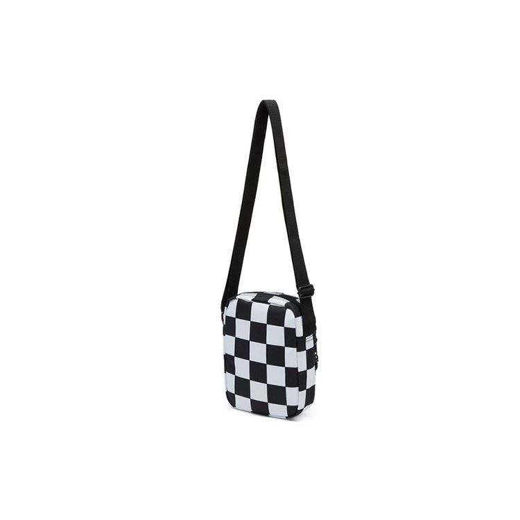 Vans Trend Acc Logo Checkerboard Polyester Shoulder Crossbody Bag Unisex bags Black White VN0A4P4MJ0Z