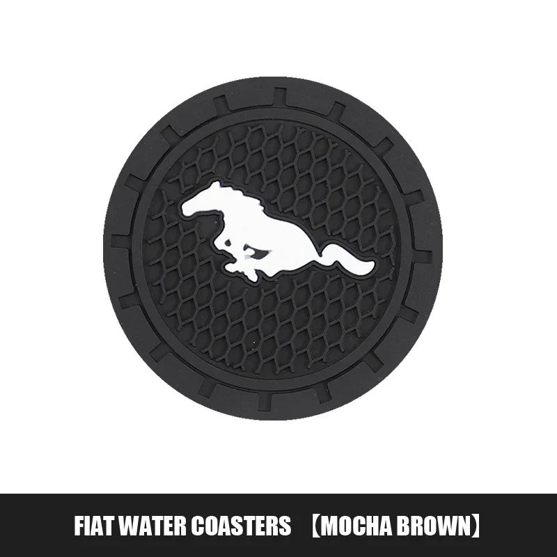 

Car Sticker 2026 Ford 2Pcs Car Interior Accessories Water Cup Pad Anti-noise Coaster Mat For Ford ST Line Focus Mustang Fiesta P