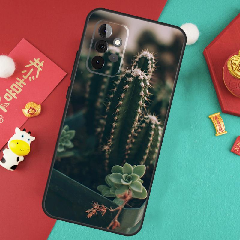 Plant Cactus Case For Samsung Galaxy A17 A55 A35 A15 A32 A52 A13 A33 A53 A14 A34 A54 A06 A16 A26 A36 A56