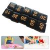 10Pcs Acrylic 6 Sided Round Corner Dices Mult Sided Table Game Dices Math Counting Teaching Tool Mahjong Accessories