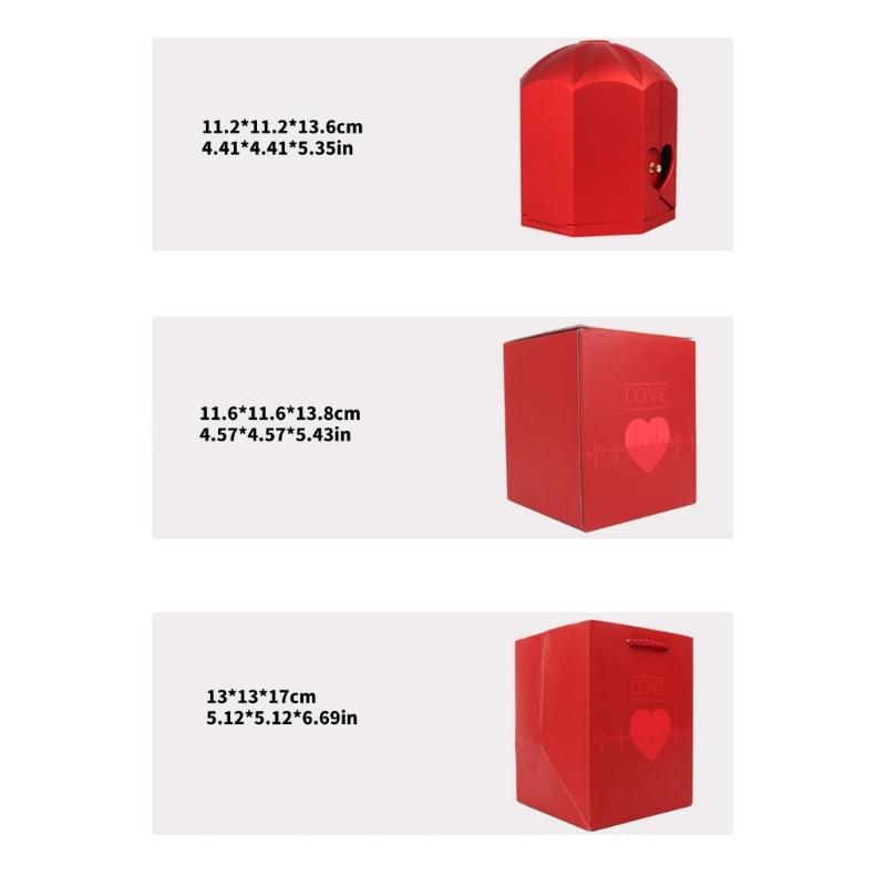 Forever Flower Jewelry Box Creative Flower Jewelry Box Necklace Storage Container for Wife's Special Occasion